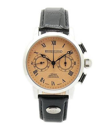 Mechanical chronograph GENERO polished stainless steel salmon face Riedenschild (*RS*HU) - Produktbild 