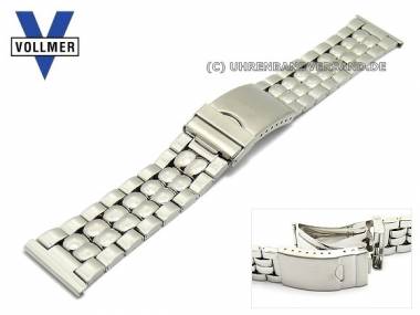 Watch band stainless steel 20mm deployant clasp polished elegant from Vollmer - Bild vergr��ern 