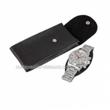 Watch case BRANDON SAFFIANO black for 1 watch real leather - Bild vergr��ern 