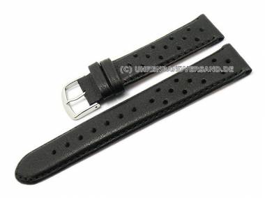 Watch strap -Rallye- 22mm black calf�s leather grained by Birkenstock (width of buckle 20 mm) - Bild vergr��ern 