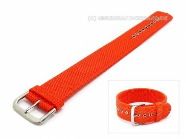 Watch band 20mm orange Nylon One-Piece band waterproof - Bild vergr��ern 