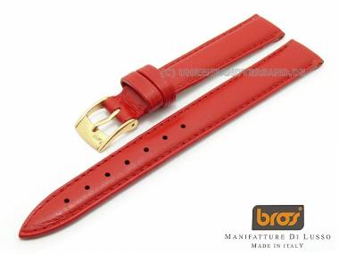 Watch strap Bros -Vitello Fantastica- 12mm red smooth - Bild vergr��ern 