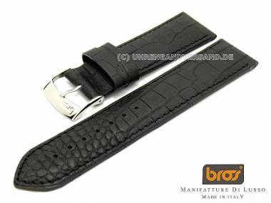 Watch strap Bros -Alligatore Speciale- 24mm black - Bild vergr��ern 