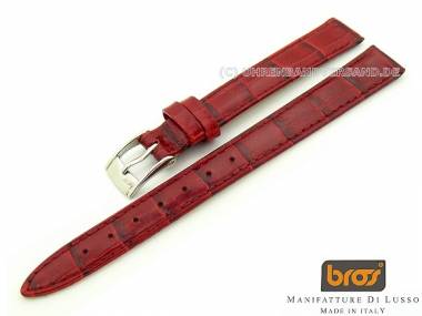 Watch strap Bros -Stampa Alligatore- 10mm dark red alligator grain - Bild vergr��ern 