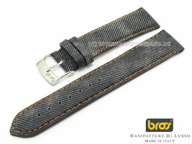 Watch strap Bros -Jeans- 18mm night blue - Bild vergr��ern 