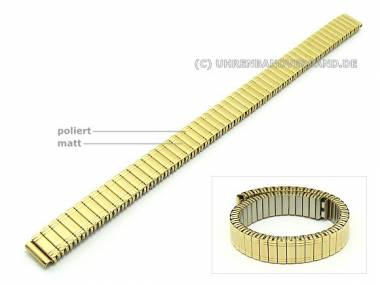 Watch band stainless steel 08mm expansion band partly polished gold coloured - Bild vergr��ern 