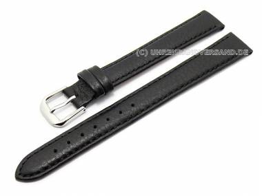 Watch band XL 10mm black grained surface (width of buckle 8 mm) - Bild vergr��ern 