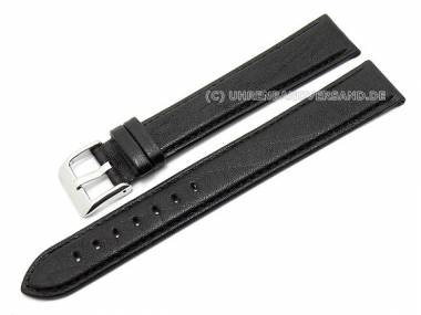 Watch strap XL super long 26mm black genuine leather stitched by Condor (width of buckle 24 mm) - Bild vergr��ern 