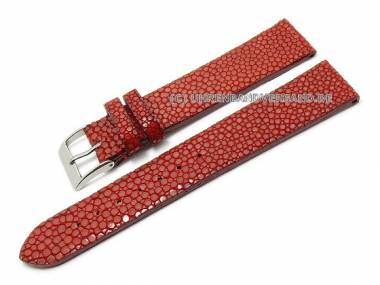 Watch strap 18mm red genuine pearl ray by Condor (width of buckle 16 mm) - Bild vergr��ern 