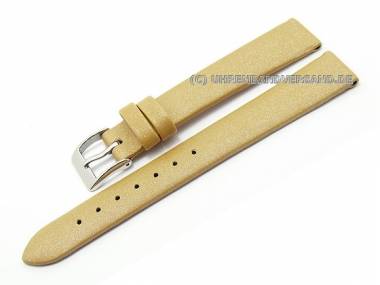 Watch strap 12mm light brown satin by Condor (width of buckle 10 mm) - Bild vergr��ern 
