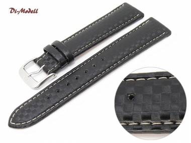 Watch band 18mm black Di-Modell -Carbonio Sport- waterproof Carbon-Optik - Bild vergr��ern 