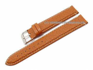 Watch strap XL 24mm light brown genuine buffalo leather grained (width of buckle 24 mm) - Bild vergr��ern 