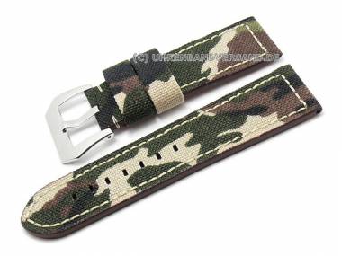 Watch strap 30mm camouflage look textile uppers (width of buckle 24 mm) - Bild vergr��ern 