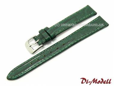 Watch band 10mm dark green Di-Modell -Topas- teju lizard grain (width of buckle 9 mm) - Bild vergr��ern 