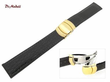 Watch band 18mm black Di-Modell -Shark FS- waterproof deployant clasp (width of buckle 16 mm) - Bild vergr��ern 