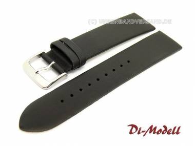 Watch band 18mm black Di-Modell -Media- Textile-Look smooth surface without stitching - Bild vergr��ern 