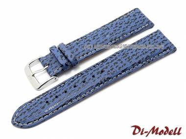 Watch band 22mm XL royal blue Di-Modell -Haifisch Waterproof- genuine shark (width of buckle 18 mm) - Bild vergr��ern 