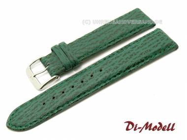 Watch band 19mm dark green Di-Modell -Haifisch Waterproof- genuine shark (width of buckle 18 mm) - Bild vergr��ern 
