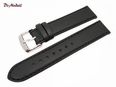 Watch band 20mm black by Di-Modell -Oregon-  handstitched - Bild vergr��ern 