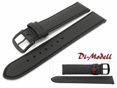 Watch band 20mm black Di-Modell -Sport waterproof- grained surface - Bild vergr��ern 