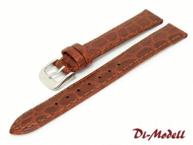 Watch band 12mm auburn Di-Modell -Tiffany- croco grain stitched (width of buckle 10 mm) - Bild vergr��ern 