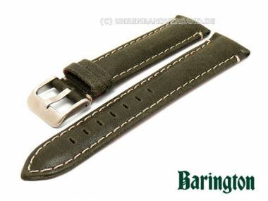 Watch band 22mm dark brown Barington antique-look light colored stitching - Bild vergr��ern 
