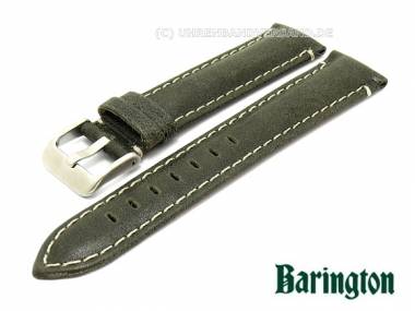 Watch band 18mm black Barington antique-look light colored stitching - Bild vergr��ern 