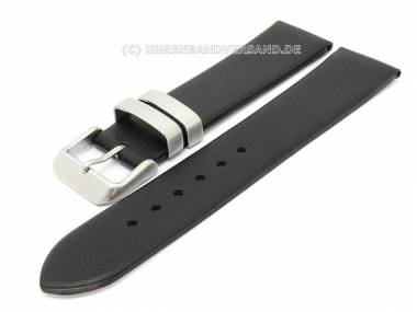 Watch band -Iron Loop- 20mm black smooth surface iron loops by EULIT (width of buckle 18 mm) - Bild vergr��ern 