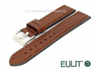 Watch band 24mm brown EULIT -teju-look- stitched matt finish - Bild vergr��ern 