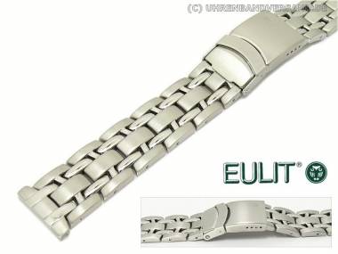 Watch strap 20mm stainless steel EULIT solid elegant partly polished - Bild vergr��ern 