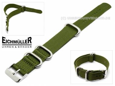 Watch band -NATO- 18mm olive green one-piece band from Eichmueller - Bild vergr��ern 