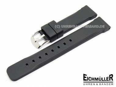 Sportband 24mm black caoutchouc smooth surface - Bild vergr��ern 