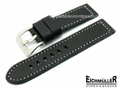Watch band  22mm -Pan Type- black Grain by Eichmueller - Bild vergr��ern 
