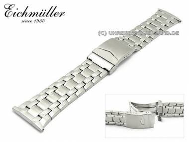 Watch band 26mm stainless steel solid look partly polished from Eichmueller - Bild vergr��ern 