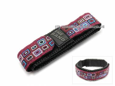 Velcro watch band 20mm -4 Square MESH- dark red patterned - Bild vergr��ern 