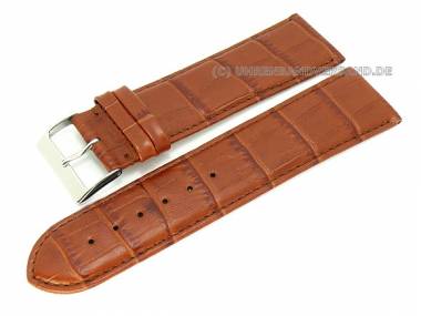 Watch band XL 26mm light brown alligator grain (width of buckle 24 mm) - Bild vergr��ern 