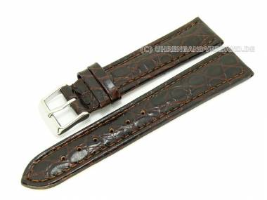 Watch band 24mm dark brown African-Croco (width of buckle 22 mm) - Bild vergr��ern 