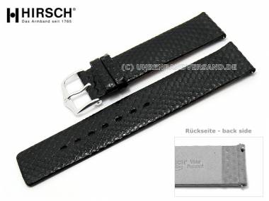 Watch band -Aqualino- 16mm black water snake easy change from HIRSCH (width of buckle 16 mm) - Bild vergr��ern 