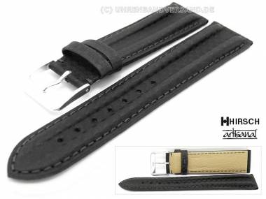 Manufactory-Watch band -San Francisco- 18mm black genuine leather from the Artisanal collection - Bild vergr��ern 