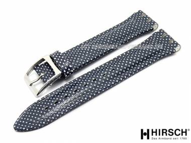 Watch band -California- 19mm dark blue/white punched holes suitable for Swatch by HIRSCH - Bild vergr��ern 