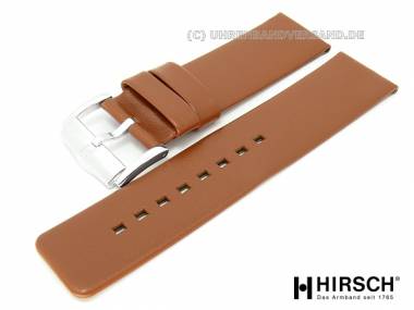 Watch band -Fashion- 24mm auburn smooth surface without stitching by HIRSCH - Bild vergr��ern 