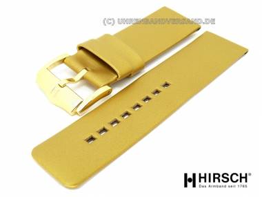 Watch band -Fashion- 22mm gold smooth surface without stitching by HIRSCH - Bild vergr��ern 