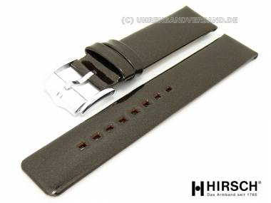 Watch band -Fashion- 18mm graphite smooth surface without stitching by HIRSCH - Bild vergr��ern 