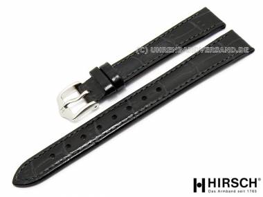 Watch band -Louisiana Look- 14mm black alligator grain by HIRSCH - Bild vergr��ern 