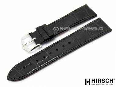 Watch band -Louisiana Look- 22mm black alligator grain by HIRSCH - Bild vergr��ern 