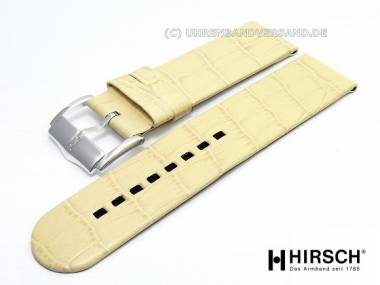 Watch band -Magic- 24mm beige alligator grain by HIRSCH - Bild vergr��ern 