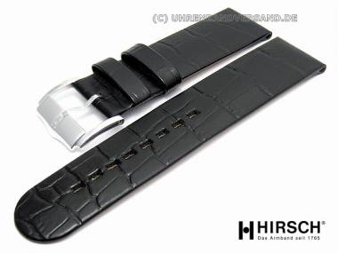 Watch band -Magic- 24mm black alligator grain by HIRSCH - Bild vergr��ern 