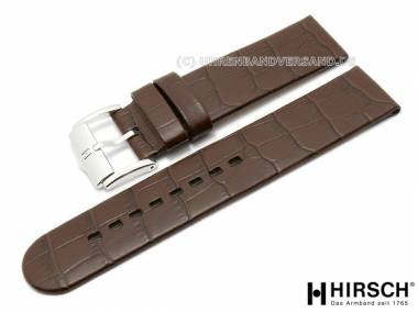 Watch band -Magic- 26mm dark brown alligator grain by HIRSCH - Bild vergr��ern 