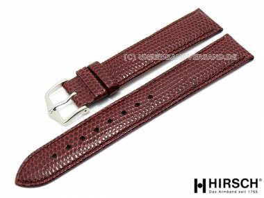 Watch band -Rainbow- XL 19mm burgundy lizard grain by HIRSCH (width of buckle 18 mm) - Bild vergr��ern 