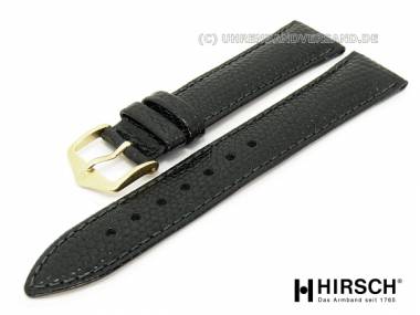 Watch band -Rainbow- XL 19mm black lizard grain by HIRSCH (width of buckle 18 mm) - Bild vergr��ern 